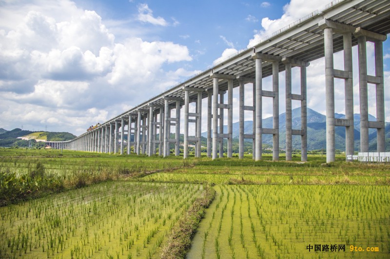 图为：北新路桥福建顺邵高速项目河坊特大桥施工现场 雒焕鼎摄 