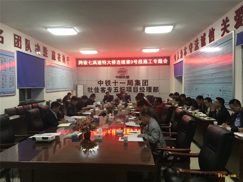 图1.项目领导班子成员组织召开施工专题会