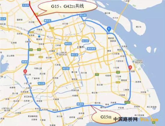本轮编号调整上海市涉及的国家公路&uarr;