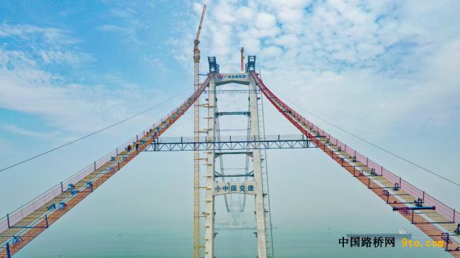 4-深中通道伶仃洋大桥猫道是世界海中最高猫道。.JPG